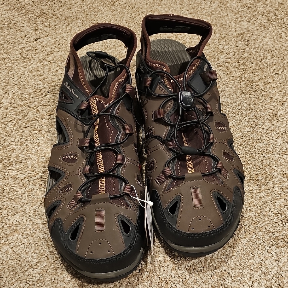 Eddie Bauer Men's Brown Outdoor Sandals 12 NWT